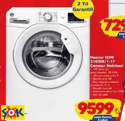 HOOVER H3W 2102DE/1-17 ÇAMAŞIR MAKİNESİ
